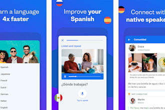 build ai language learning app, speech to text app like duolingo, babbel