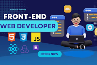develop a responsive frontend website using react or next js