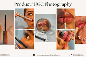 create ugc and product photography for instagram, websites