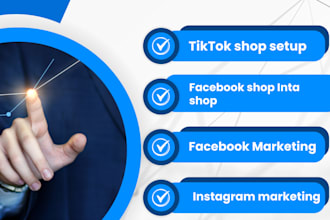 set up facebook, instagram, tiktok shops and fix product errors
