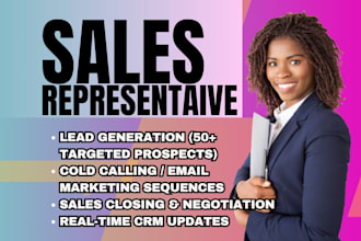be your sales representative, sales rep, sales closer, and sales person