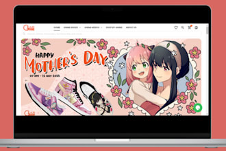 design anime shopify store anime clothing store amine website fashion store
