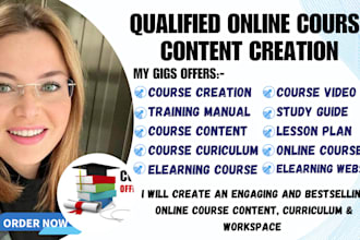 do online course creation course content, ebook online course course curriculum