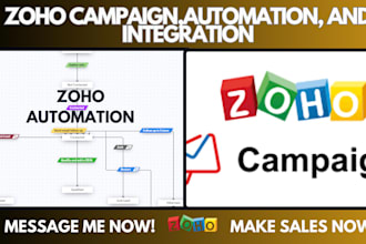 be your zoho CRM manager, setup campaign, automation, and integration