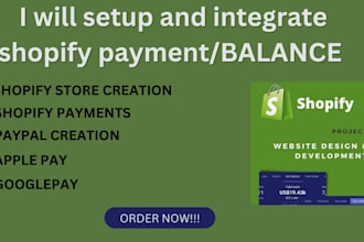 activate fully verified payment gateway, add shopify balance into shopify store