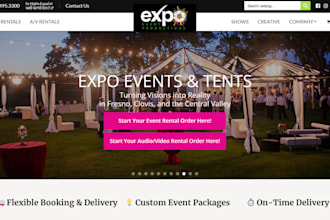 build party rental website, photobooth, event rental website with online booking