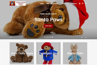 design 7 figure teddy bear shopify kids toy store doll teddy bear website