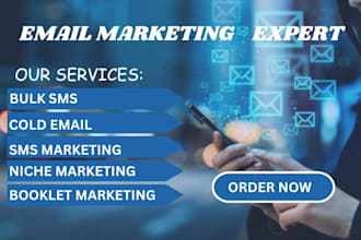 design booklet cold email sms niche marketing to generate sales