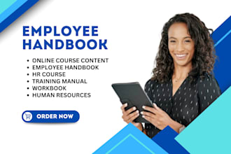 create a professional employee handbook with HR policies and KPI for US business