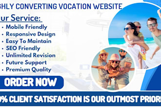 build a vacation website, property management website landing page