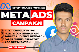 setup facebook meta ads campaign, meta ads expert, meta ads campaign manager