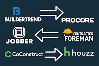 data migration buildertrend procore jobber contractor foreman coconstruct houzz