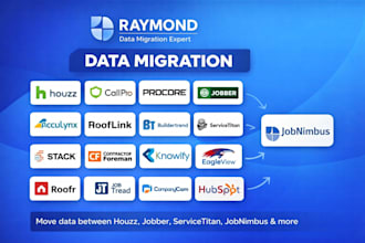 data migration houzz cal pro procore jobber contractor foreman acculynx rooflink