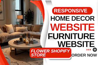 build home decor website furniture website interior design flower shopify store