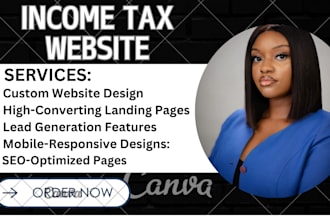 design income tax website finance tax website income tax landing page
