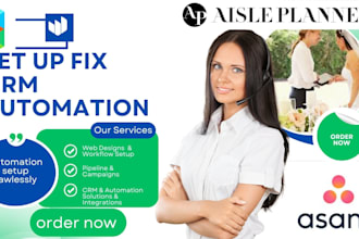 do dubsado honeybook airtable hubspot asana aisle planner automation and worflow