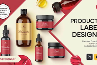 professional custom cosmetics label design for beauty product