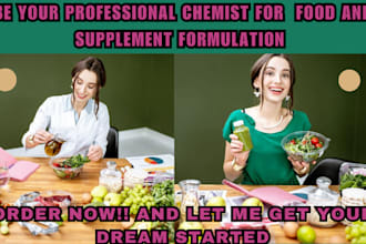 formulate health supplements and wellness products as your expert chemist