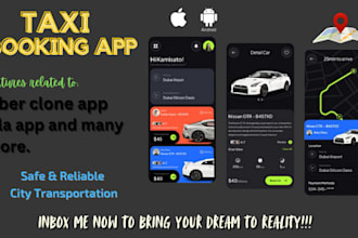 develop taxi booking app uber clone taxi app taxi booking website ridesharing