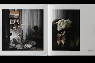 design photobook cover page for wedding, birthday, events