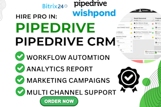 setup gohigherlevel pipedrive bitrix24 wishpond robomosion real geeks crm