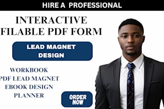 create fillable pdf form interactive pdf, lead magnet ebook, workbooks, journal
