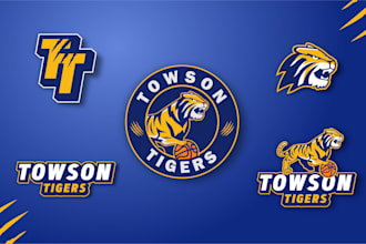 create a college sports mascot logo university