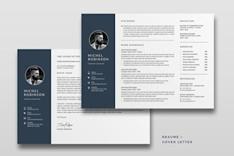design professional resume, cv and cover letter template