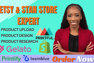 setup shopify etsy print on demand store printful printify pod products upload