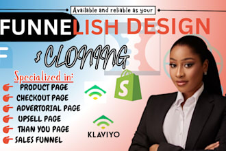 design or clone product page and checkout page on funnelish