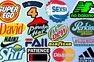 recreate, spoof, remake, parody a logo with your words