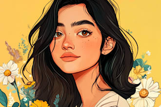 do a unique style cartoon portrait