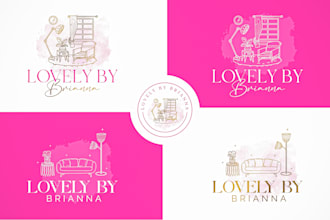 design an elegant line art, hand drawn logo design for your brand