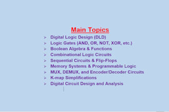 help you with digital logic design dld tasks and projects
