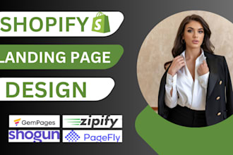design shopify landing page using pagefly gempage replo design product page SEO