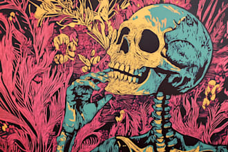 create a linocut illustration