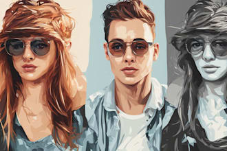 make your photo to amazing portrait vector art