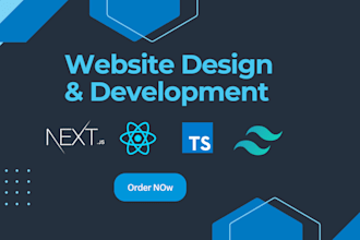 develop website with next js, react js and typescript etc