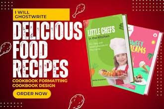 be professional cookbook writer and recipe book ghostwriter
