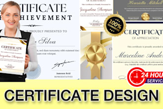 design certificates of diploma,awards and any kind you need