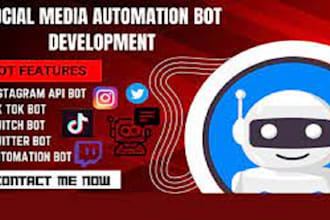 develop instagram API bot, tik tok shop bot, tiktok mass dm bot, youtube API bot