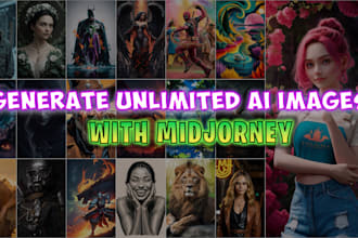 generate custom ai images in bulk using midjourney from your prompts