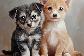do pet portrait and friendship portrait