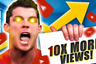 design catchy you tube thumbnail for cartoon, gaming and football