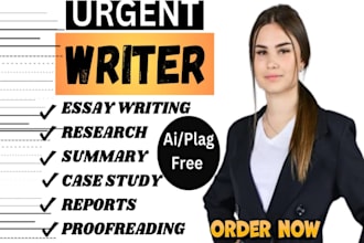 do urgent essay writing as an essay writer
