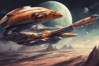 design spaceship sci fi illustration and sci fi art