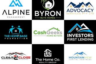 do construction mortgage property home plumbing realtor real estate logo