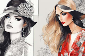 draw a fashion illustration or sketch