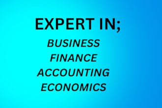 write business, finance, economics and accounting essays