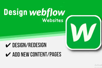 design fully responsive landing page webflow website